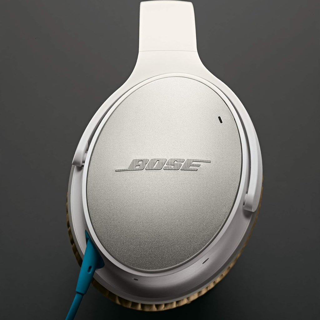 Bose QuietComfort 25 Acoustic Noise Cancelling Headphones for Apple devices, White(wired, 3.5mm) (Renewed)