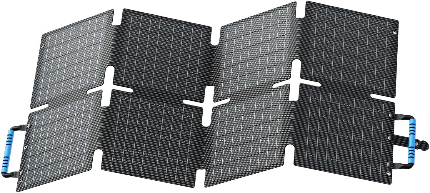 BLUETTI 60W Solar Panel, 60 Watt for Solar Generator Handsfree 1 Handsfree 2 AC2A, Foldable Solar Charger for Hiking, Camping, Travel