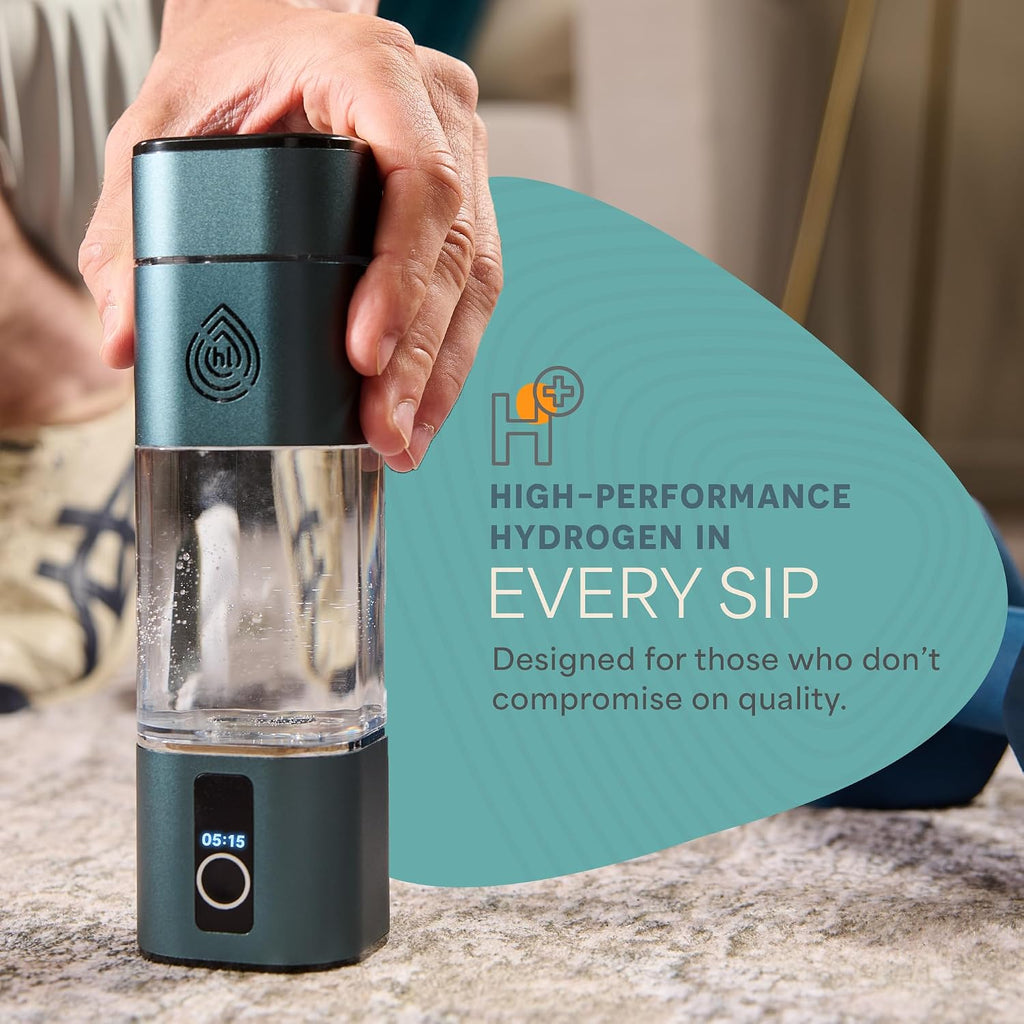 Lifepro Hydrogen Water Bottle Generator with SPE/PEM Technology – HydroLife Peak Portable Hydrogen-Boosting Water Machine Upto 8000ppb with OLED Display & USB-C Charging – 9.5oz, Polycarbonate Body