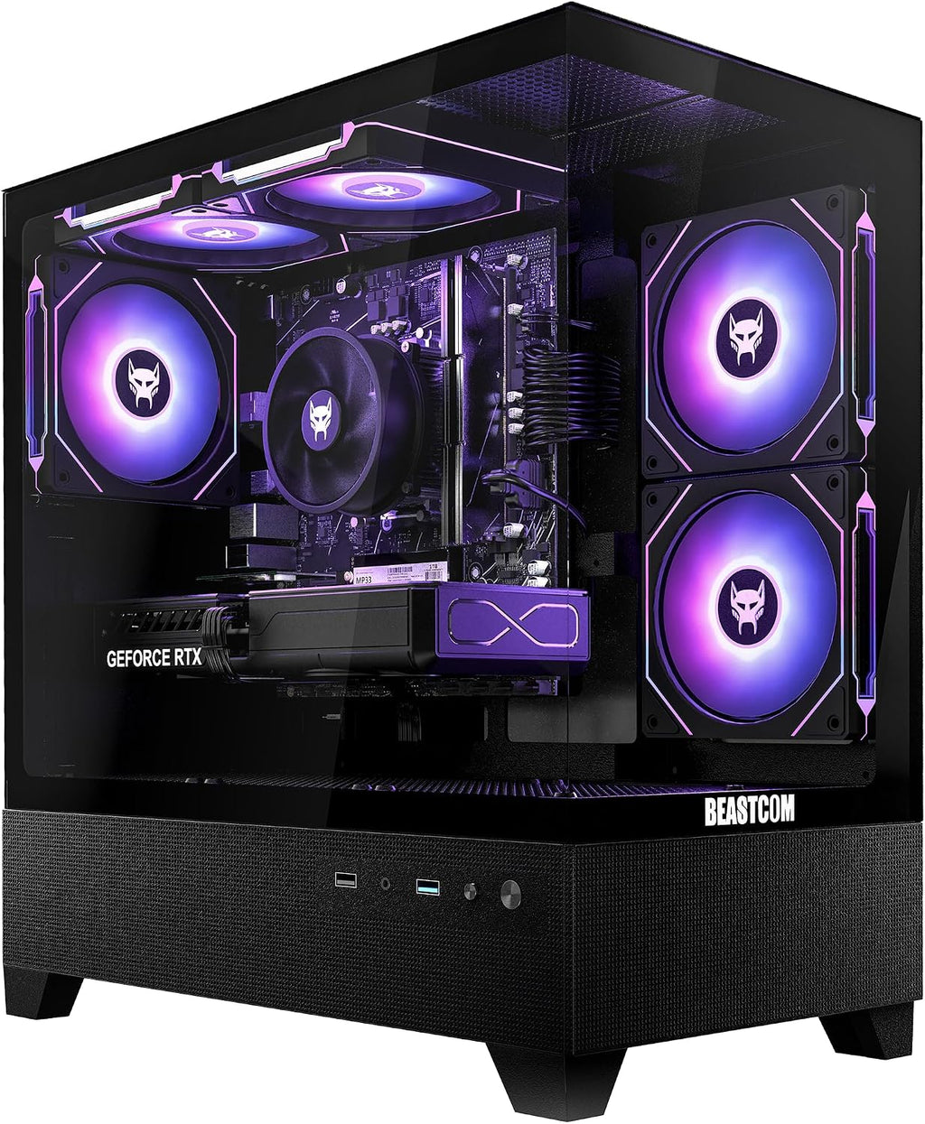 BEASTCOM Q5 Pro Gaming PC | AMD Ryzen 5 4500 6X 3,60GHz 12 Threads | RTX 3050 6GB | 16GB RAM | 1TB NVMe SSD | HDMI | WiFi 5