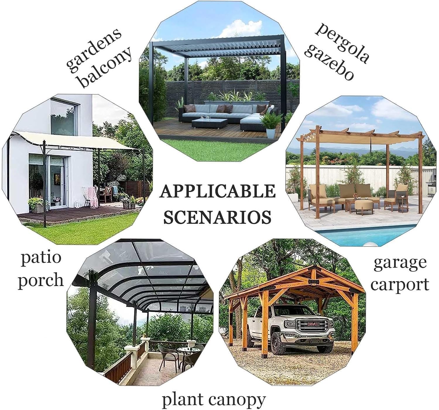 8x12ft Outdoor Vinyl Curtain,Clear Vinyl Tarp Heavy Duty Waterproof Transparent Patio Enclosure Panels for Gazebo, Porch, Pavilion, Chicken Coop, Durable Plastic Tarpaulin (2.5x3.7m)