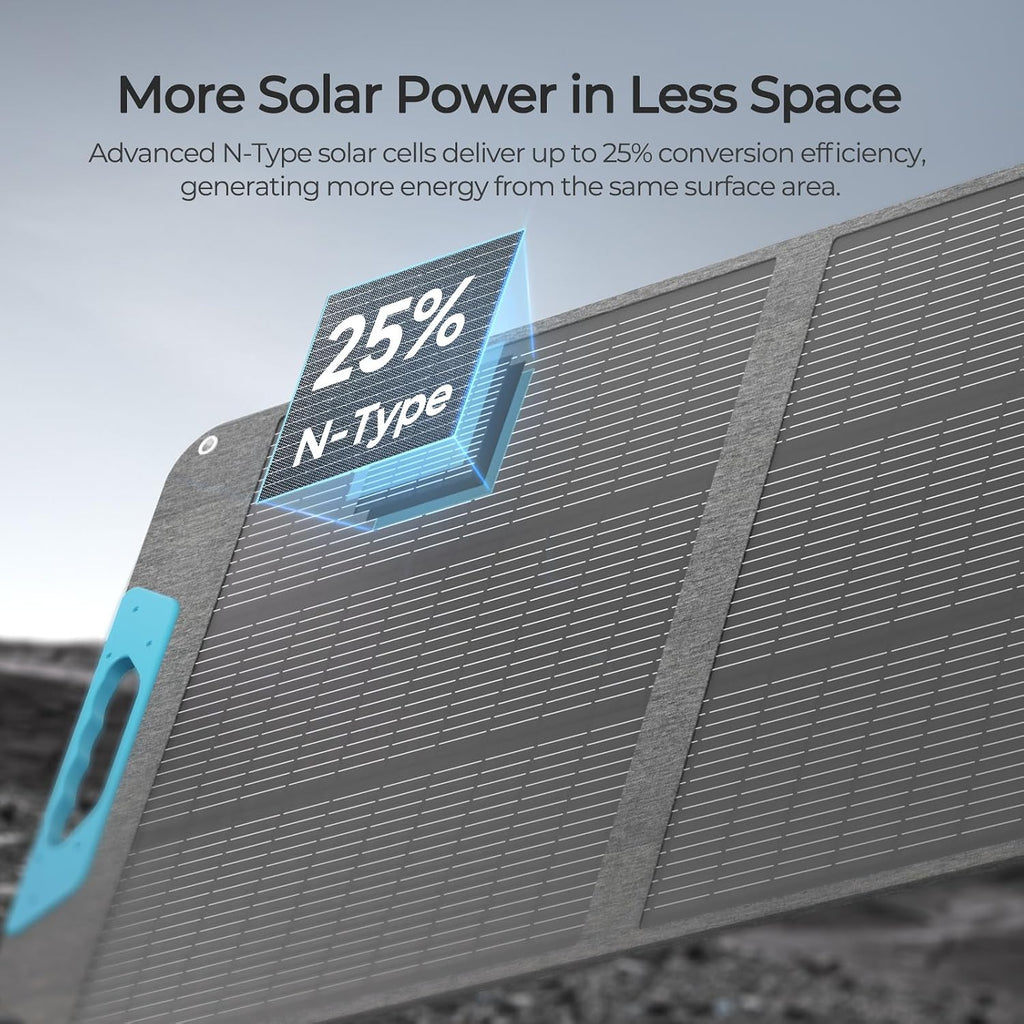 RENOGY REGO 100W Portable Solar Panel, Renogy Solar Panels IP65 Waterproof, 100 Watt Foldable Solar Panel for Camping, Hiking, Fishing, Outdoor, RV, Van, Boat, Off Grid Applications