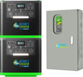 Natures Generator 2 Packs 3840Wh Solar Generator + 50A Automatic Transfer Switch, Lithium Batteries, 6000W Power Station for Home Backup, RVs, Emergencies, Power Outages, and Outdoor Camping