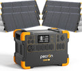 PECRON Solar Generator with 6x200W Solar Panels, 1920Wh LiFePO4 Battery, 2000W AC/100W USB-C Output Portable Power Station, Fast Charging Power Station with 30AMP RV Outlet for Camping, Home