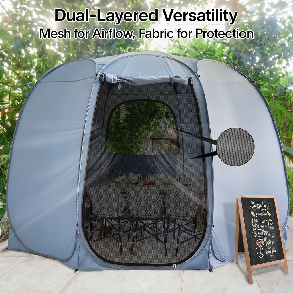 Alvantor® Pop Up Screen Tent House Room Instant Outdoor Camping Canopy Sun Shelter Gazebo for Patio, Backyard & Deck, Privacy Tent(2-10 People, 8'x8' 10'x10' 12'x12')