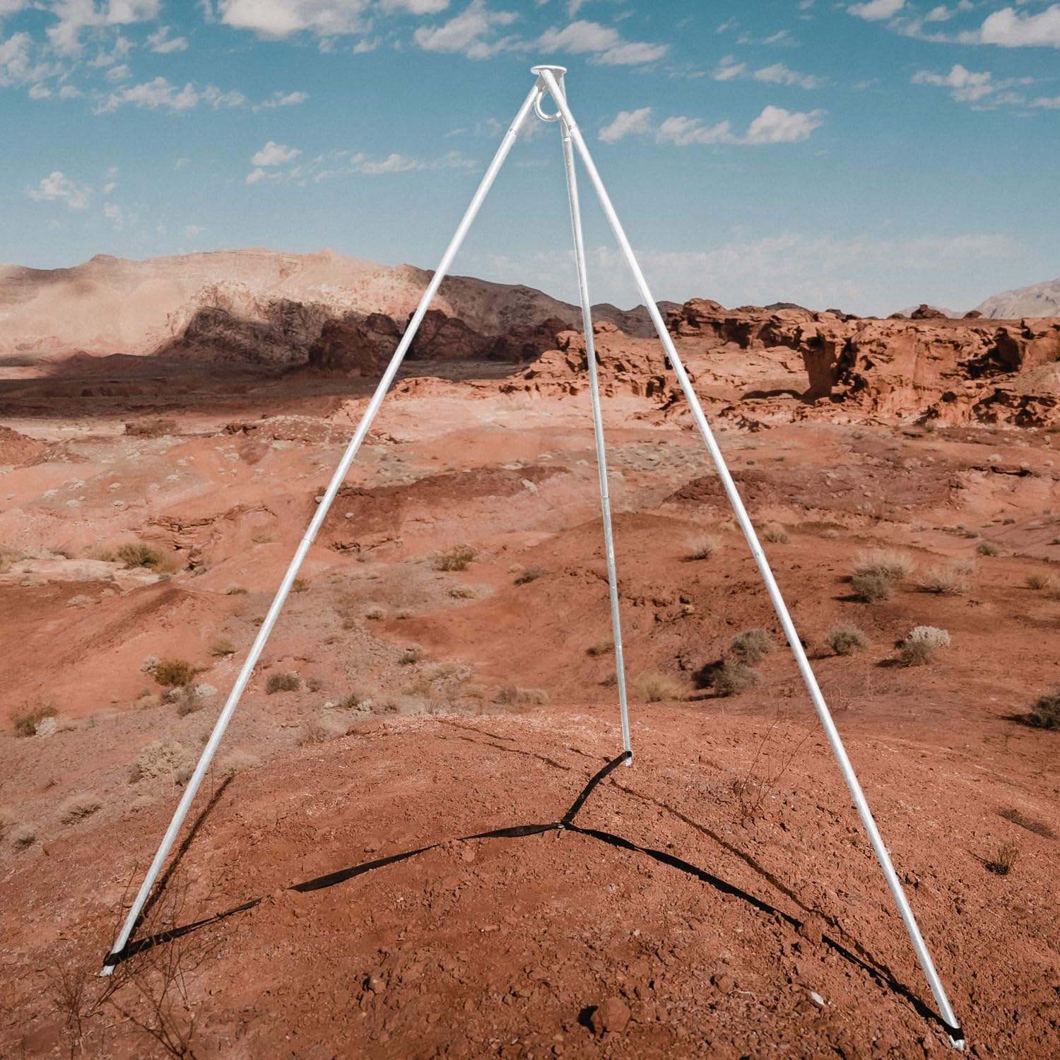 Hangout Pod Heavy Duty Freestanding Tripod Stand - for Hangout Pod Family Hammock Bed/Hanging Chair/Porch Swing. White.