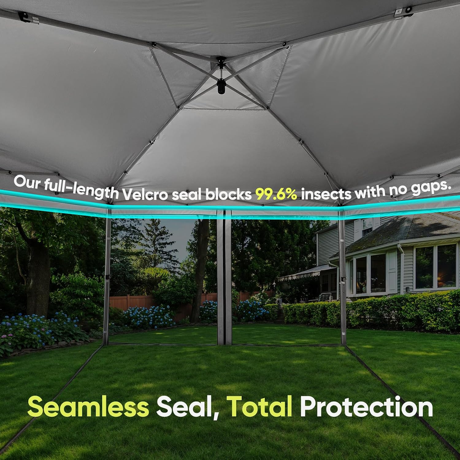 Quictent 10'x10' Pop up Screened Canopy Tent with Mosquito Netting, Portable Easy up Outdoor Screen House Shelter for Patio, Camping and Picnic, Includes Wheeled Carry Bag
