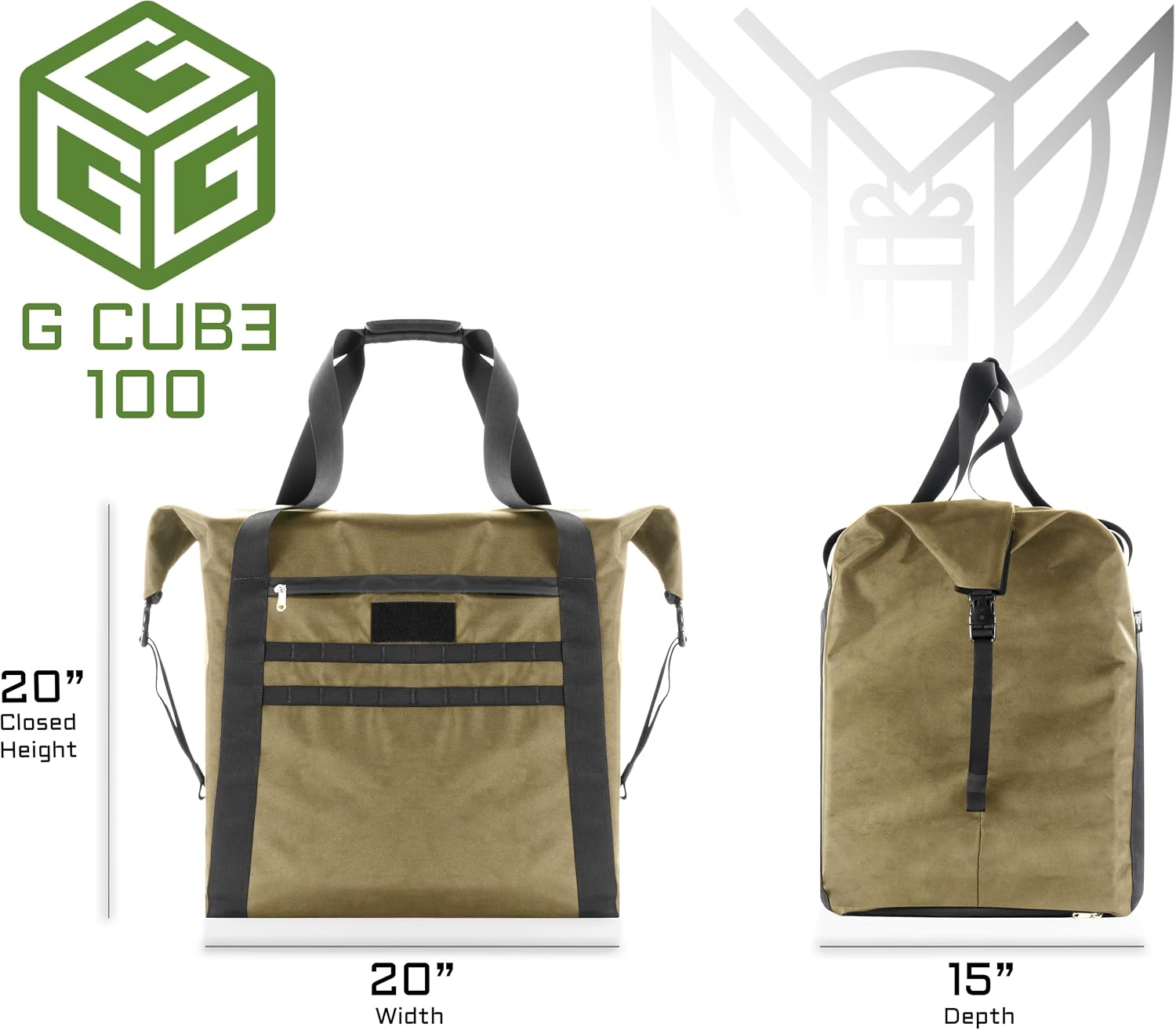 Xtreme Sight Line ~ G CUBƎ 100 Faraday Bag for Medium to Large Generators and Electronics ~ Protects Against EMP/CME/EMF/RF ~ Diamond Form Farday Lined Interior ~ Coyote Brown