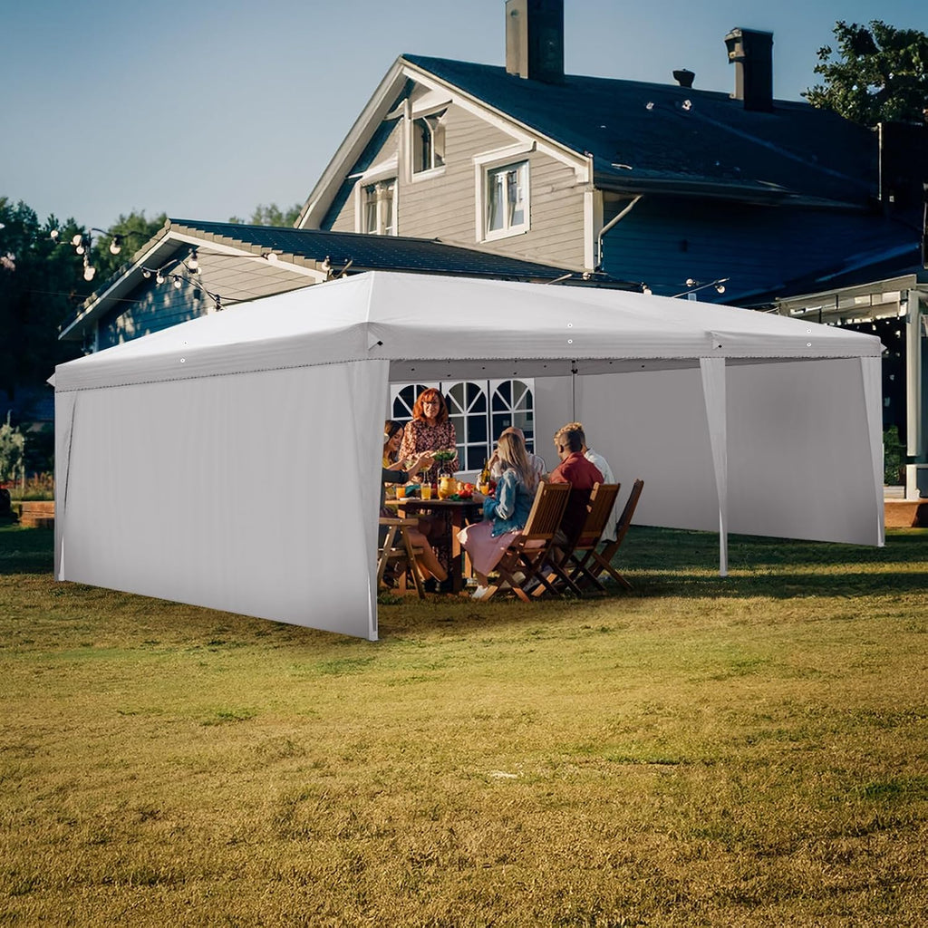 Outvita 10x20ft Ez Pop Up Canopy, Portable Instant Canopy Tent with 4 SideWalls for Outdoor Events, Party, Wedding, Birthday,Graduation