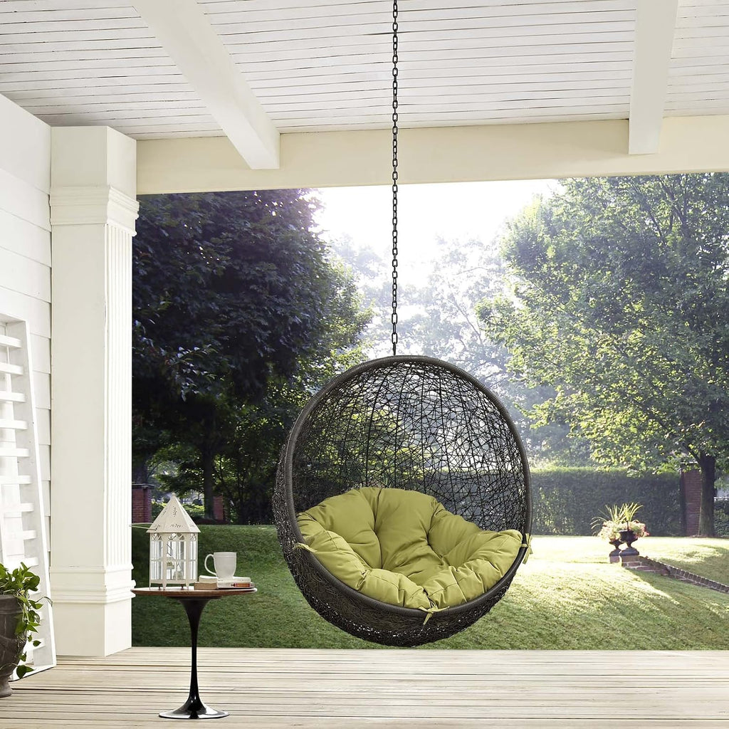 Modway Hide Outdoor Patio Swing Chair Without Stand, Gray Peridot