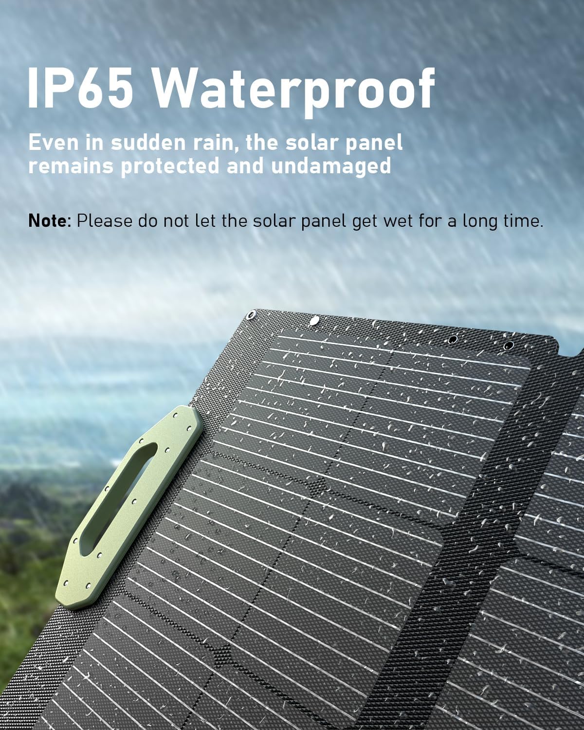 EASYLONGER 110W Foldable Solar Panel ESP110, Portable Solar Charger for CPAP Battery ES960, ES720, ES400 AIR, Power Station, Camping, Fishing, Outdoor, RV and Blackouts
