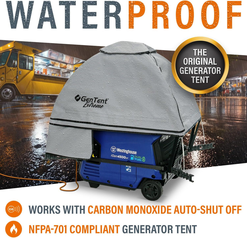 GenTent Inverter Running Cover – Generator Tent for Fully Encased Inverters (Gray, Original - Extreme)