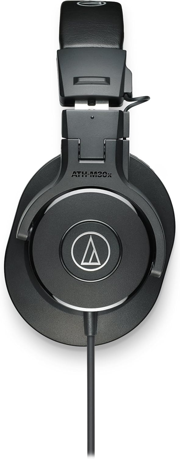 Audio-Technica ATH-M30x Professional Studio Monitor Headphones,Black,(Pack of 2)