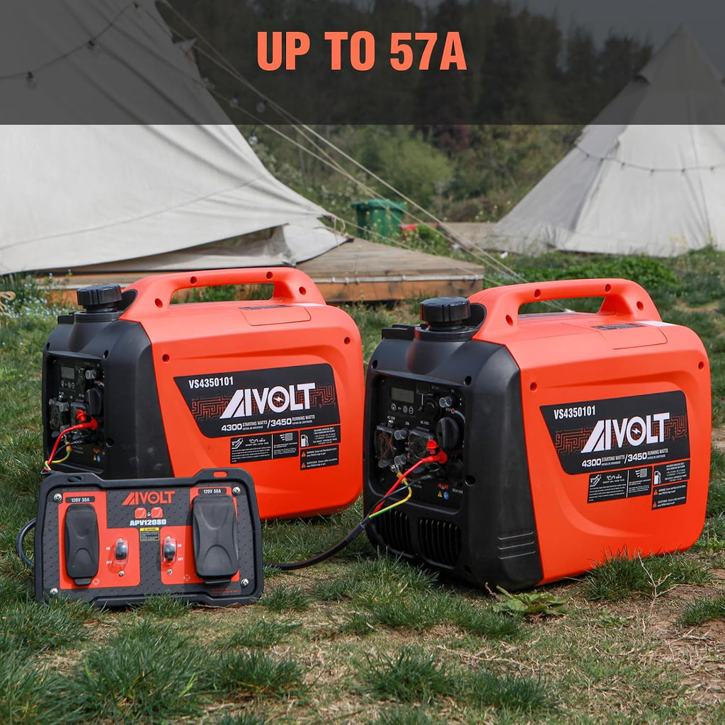 AIVOLT 120V 50-Amp Parallel Kit for Inverter Generators, ANSI/PGMA G300-2018 Standard Parallel Link with L5-30R and 14-50R RV Ready Outlet
