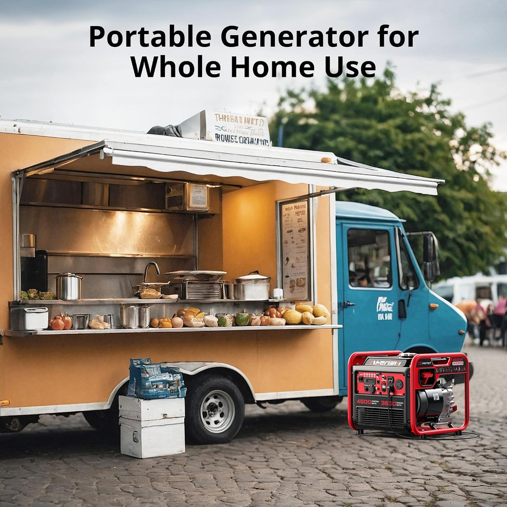 AMERISUN 4500W Portable Gas Inverter Generator with CO Sensor,Lightweight, Quiet, EPA-Compliant for Home, Emergency Backup, and Outdoor Adventures