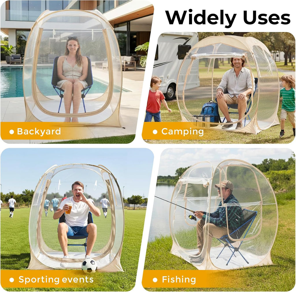 Alvantor® Pop Up Bubble Tent®,Large Oversize Igloo Screen House,1 Person Cold Protection Outdoor Igloo, Winter Tent 4'x4'x5'