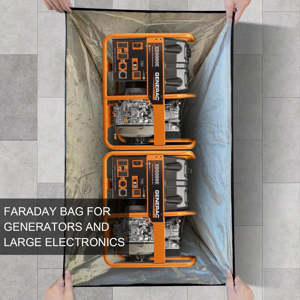 Faraday Bag for Generators and Large Electronics, Extra-Large Military-Grade Faraday Bag for Digital Forensics, Protect Electronics from Damage, Privacy Security, Anti-Hacking, Anti-Spying