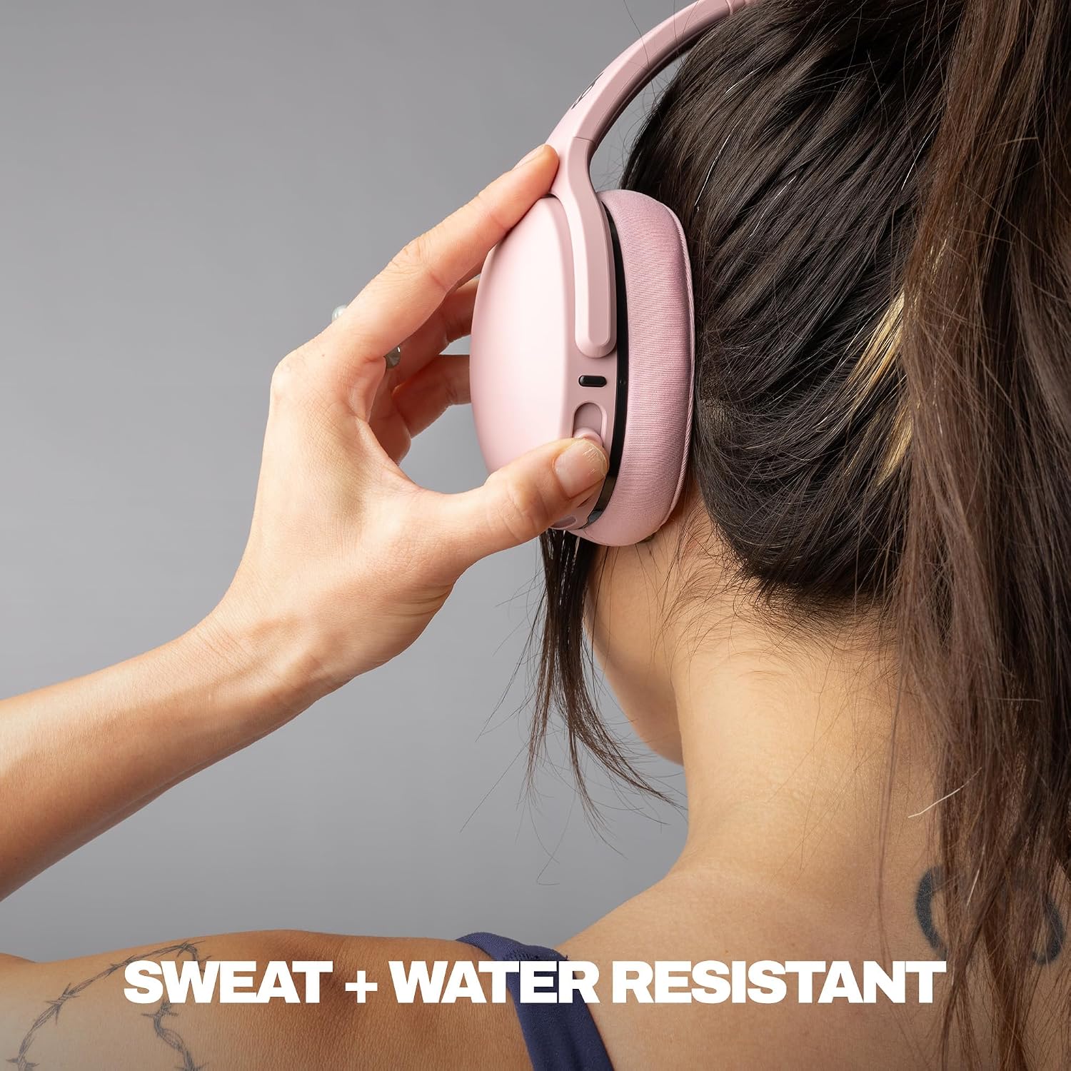 Skullcandy Crusher 540 Active Wireless Bluetooth Headphones with Multi-Sensory Bass, Noise Isolating Over-Ear Fit, Sweat and Water Resistant, 40 Hours Battery, Microphone for iPhone Android - Soft