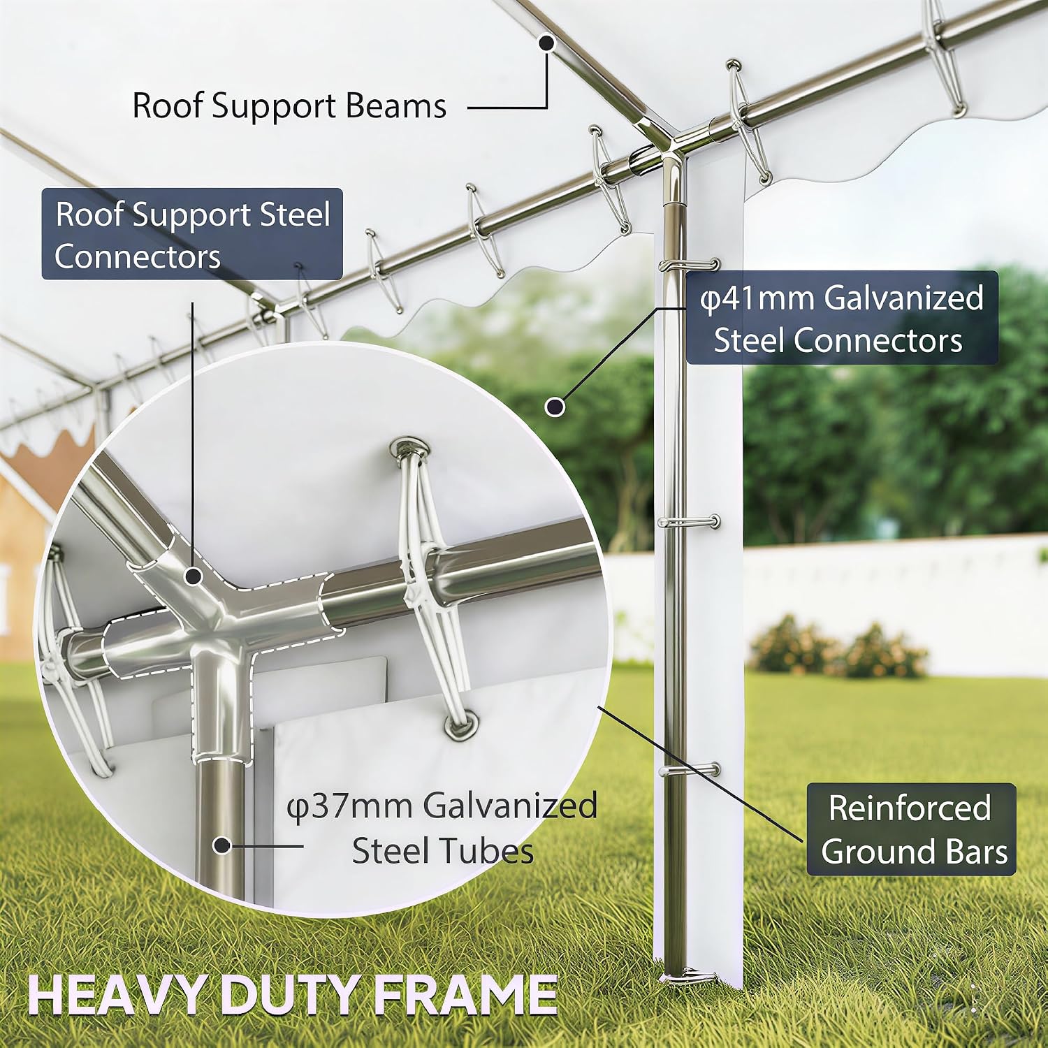 Outsunny 20' x 40' Heavy Duty Party Tent, Large Outdoor Canopy Tent Event Shelter with Removable Sidewalls, 12 Windows & 2 Doors, Tents for Wedding, Parties, BBQ, Events, White