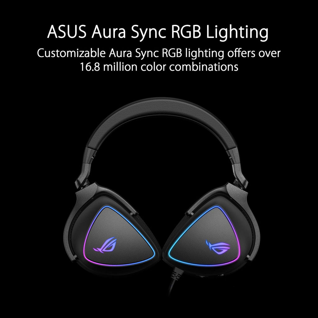 ASUS ROG Delta S Gaming Headset with USB-C | Ai Powered Noise-Canceling Microphone | Over-Ear Headphones for PC, Mac, Nintendo Switch, and Sony Playstation | Ergonomic Design , Black