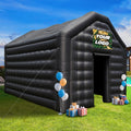 Small Inflatable Nightclub Tent 16.5x13x11.5Ft with Blower, Oxford Fabric Black Party Tent, Gazebo Event House for Backyard, Birthday, Rental Use