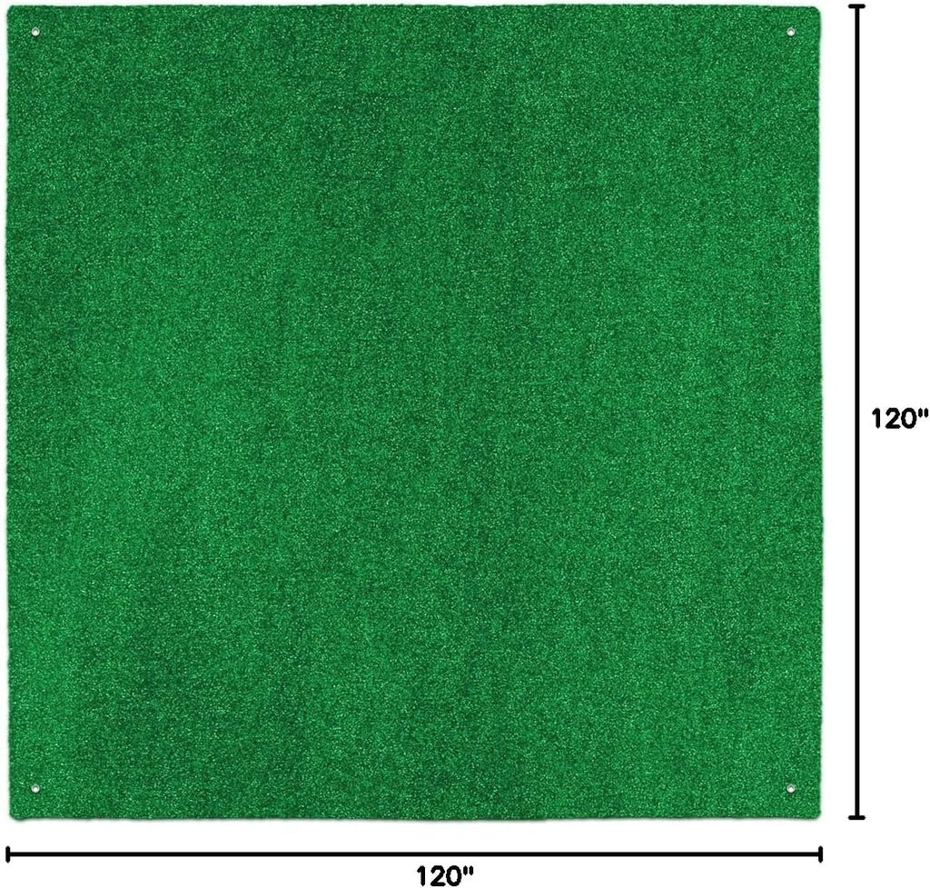 House, Home and More Outdoor Turf Rug - Green - 10 Feet X 10 Feet