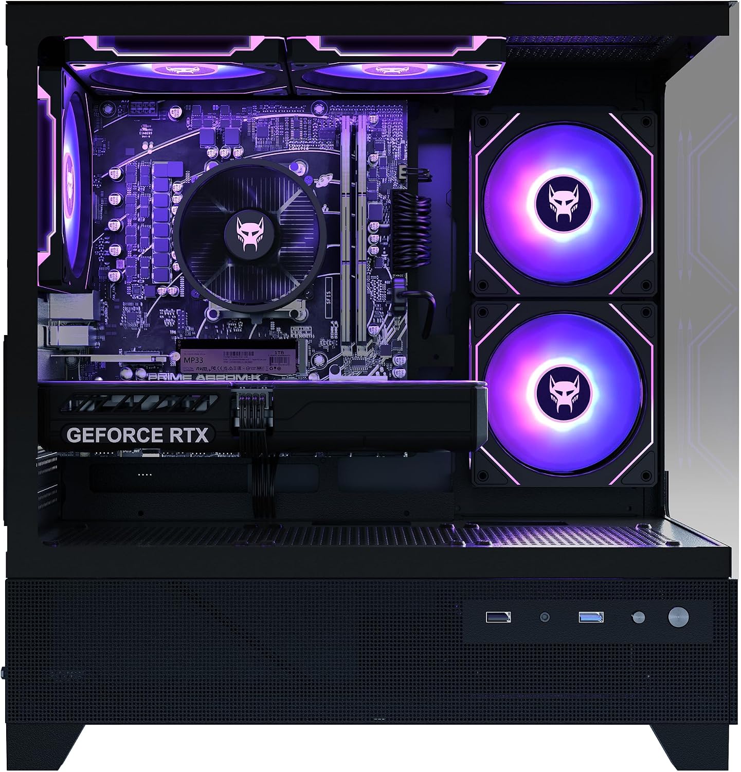 BEASTCOM Q5 Pro Gaming PC | AMD Ryzen 5 4500 6X 3,60GHz 12 Threads | RTX 3050 6GB | 16GB RAM | 1TB NVMe SSD | HDMI | WiFi 5
