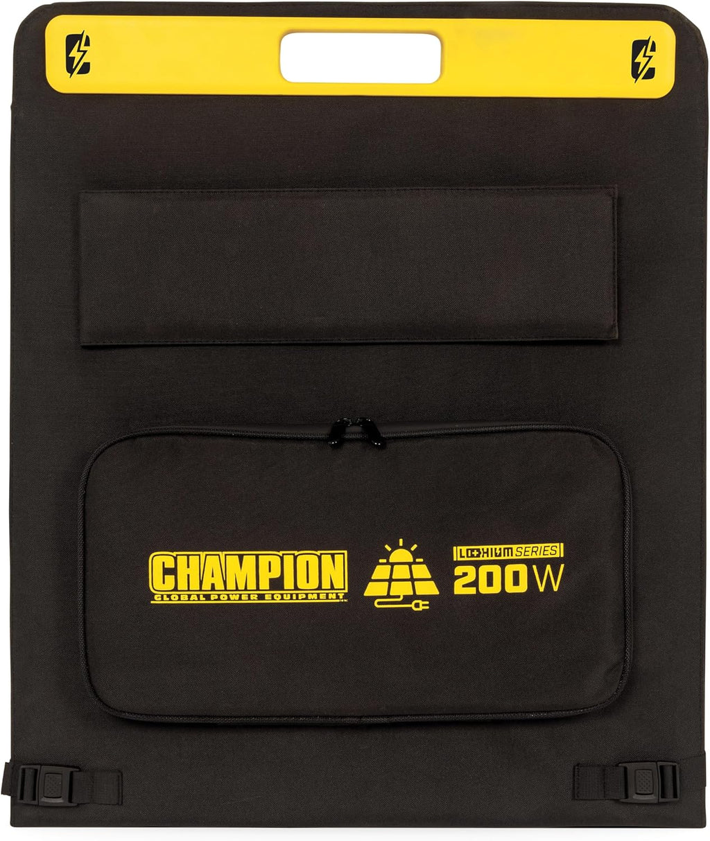 Champion Power Equipment 201247 200-Watt Portable Foldable Solar Panels with Extension Cable and Kickstand