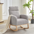 Rocking Chair Nursery,Glider Chair Nursery Chair with High Back and Side Pocket, Rocking Accent Armchair with Rubber Wood Legs for Living Room/Bedroom/Nursery