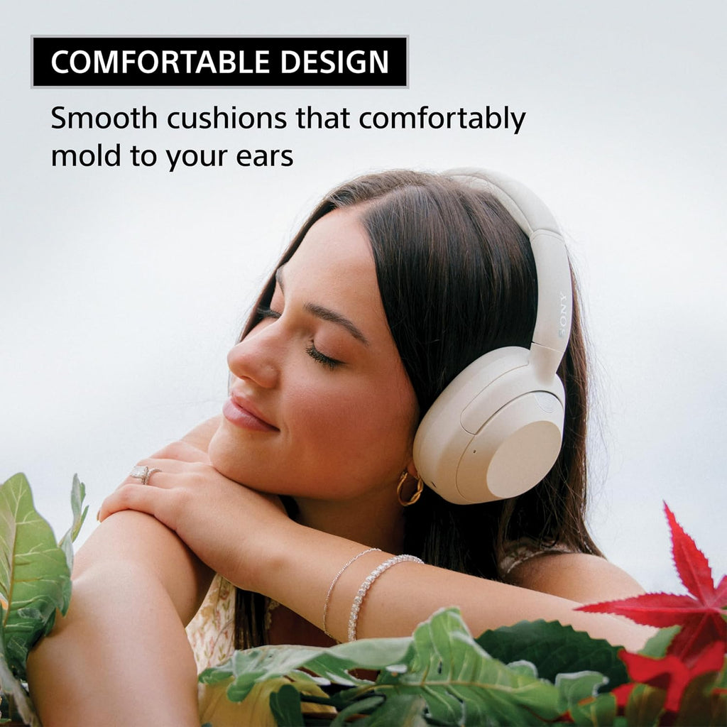 Sony ULT WEAR Over-Ear Noise Canceling Bluetooth Headphones with Alexa Built-in, Comfortable Design, 30-Hour Battery, Massive Bass, & Signature Noise Canceling Found in 1000X Series, Off White