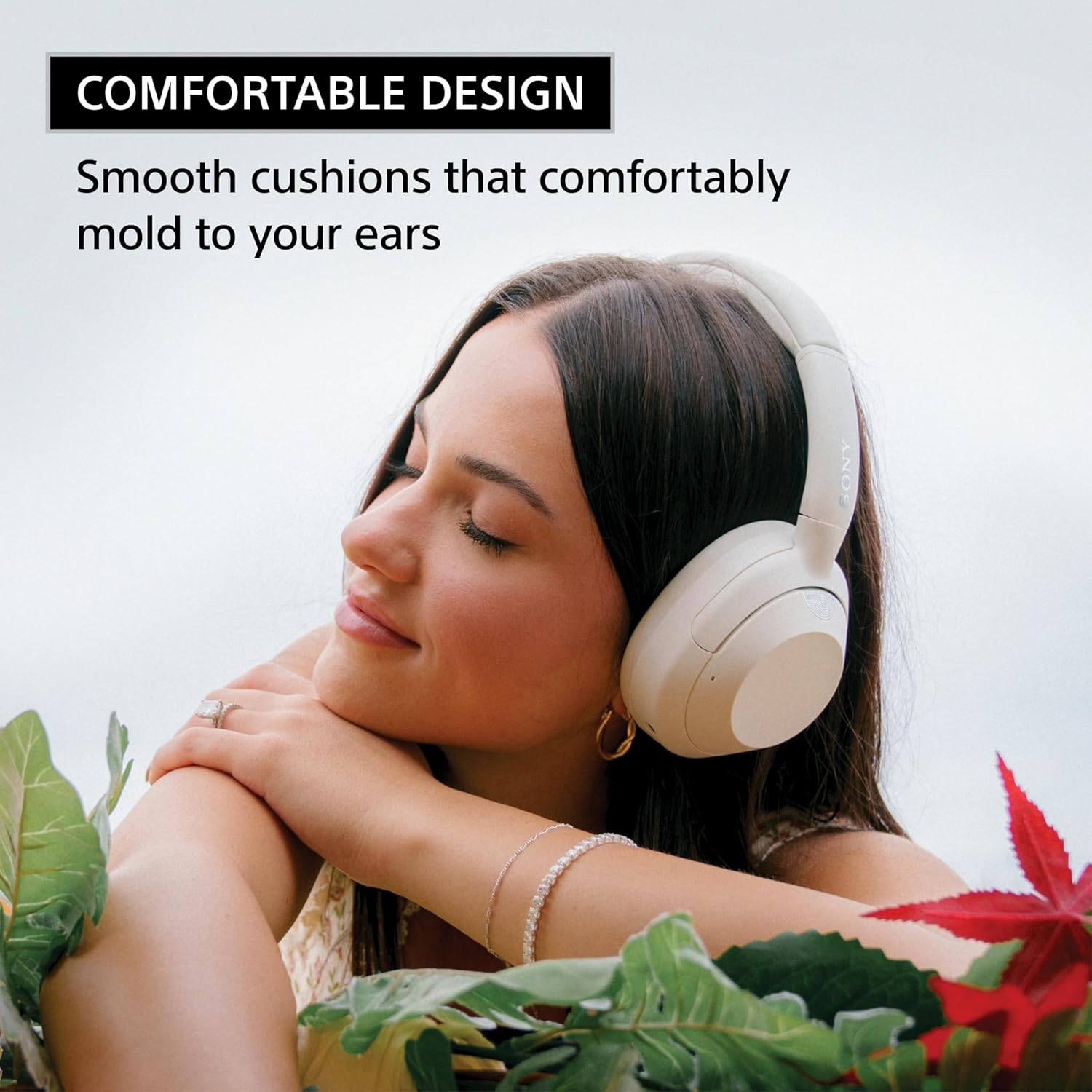 Sony ULT WEAR Over-Ear Noise Canceling Bluetooth Headphones with Alexa Built-in, Comfortable Design, 30-Hour Battery, Massive Bass, & Signature Noise Canceling Found in 1000X Series, Off White