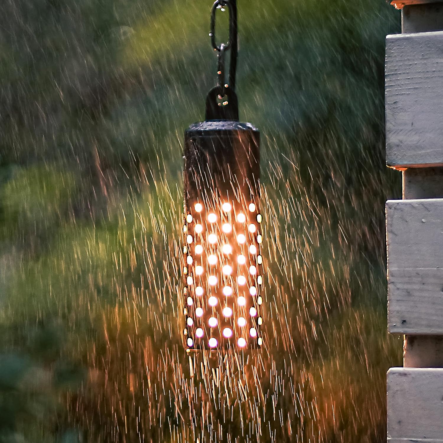 GOODSMANN Landscape Lighting Brass Low Voltage Landscape Pendant Lights 5W LED Outdoor 12V AC Handing Tree Lights for Gazebo, Gardens with Replaceable LED Bulbs Cabel Connectors (2 Pack)