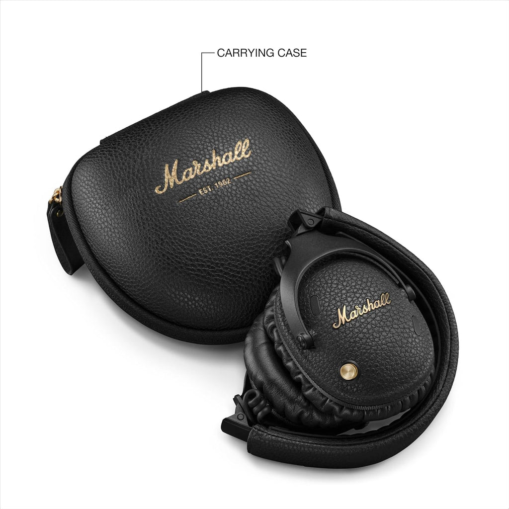 Marshall Monitor III A.N.C. Over-Ear Bluetooth Headphones - Active Noise Cancelling with Microphone | 100+ Hrs Wireless Playtime | Lightweight, Foldable Design for Travel - Black