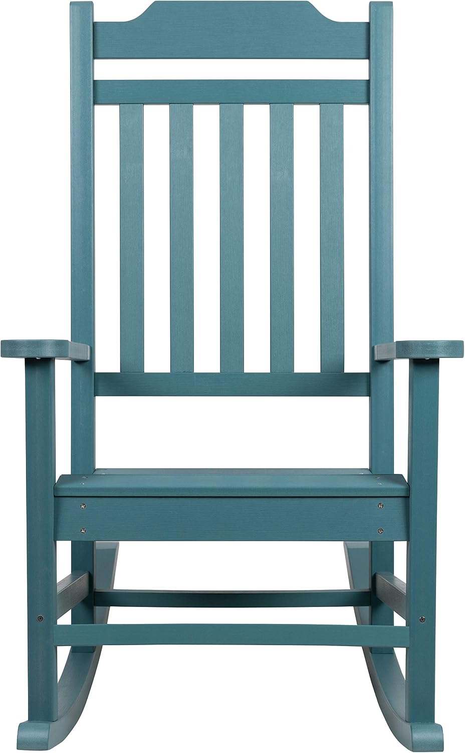 Flash Furniture Set of 2 Winston All-Weather Rocking Chair in Teal Faux Wood