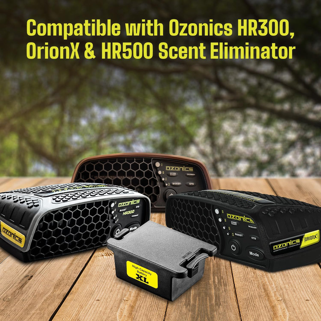 Ozonics SG-BA03XL Extended Life Rechargeable Battery for HR300, HR500, OrionX & DriWash Pulse Ozone Generator – Hunting Accessory with Runtime Up to 10 Hrs in Standard & 8 Hrs in Boost Mode