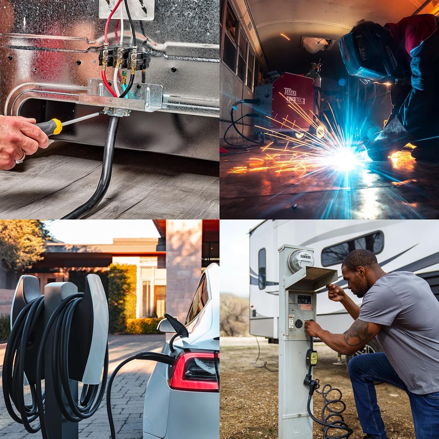 50ft 6/4 SOOW Cable 6 Gauge Wire SOOW Electric Wire 6 AWG 6/4 Portable Power Cord 600V 4 Conductor SOOW Extension Cord for Welder,Generator,Industrial Outdoor SOOW Bulk Cable with UL,Outer Dia 27.2mm