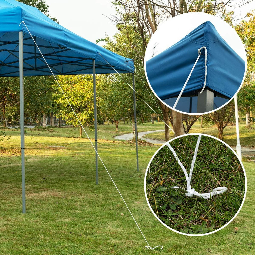 Tangkula 10' X20' Carport Tent Pop Up, Commercial Instant Canopy with Tent Peg, Waterproof Wedding Canopy with Wind Rope, Outdoor Shelter Pavilion for Parties Camping, Gazebo with Carry Bag