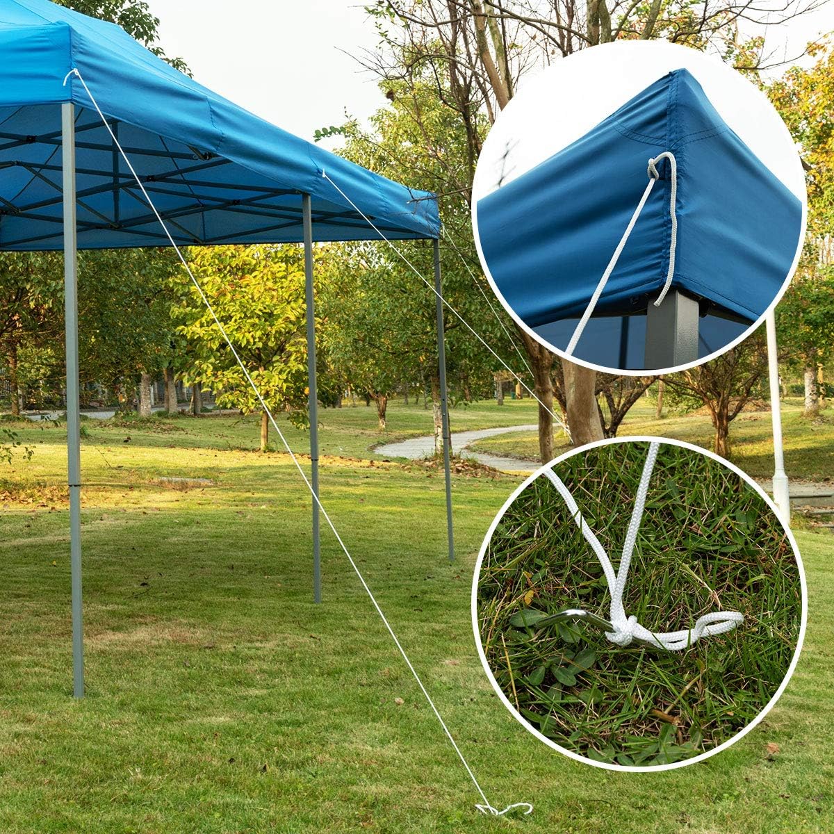 Tangkula 10' X20' Carport Tent Pop Up, Commercial Instant Canopy with Tent Peg, Waterproof Wedding Canopy with Wind Rope, Outdoor Shelter Pavilion for Parties Camping, Gazebo with Carry Bag