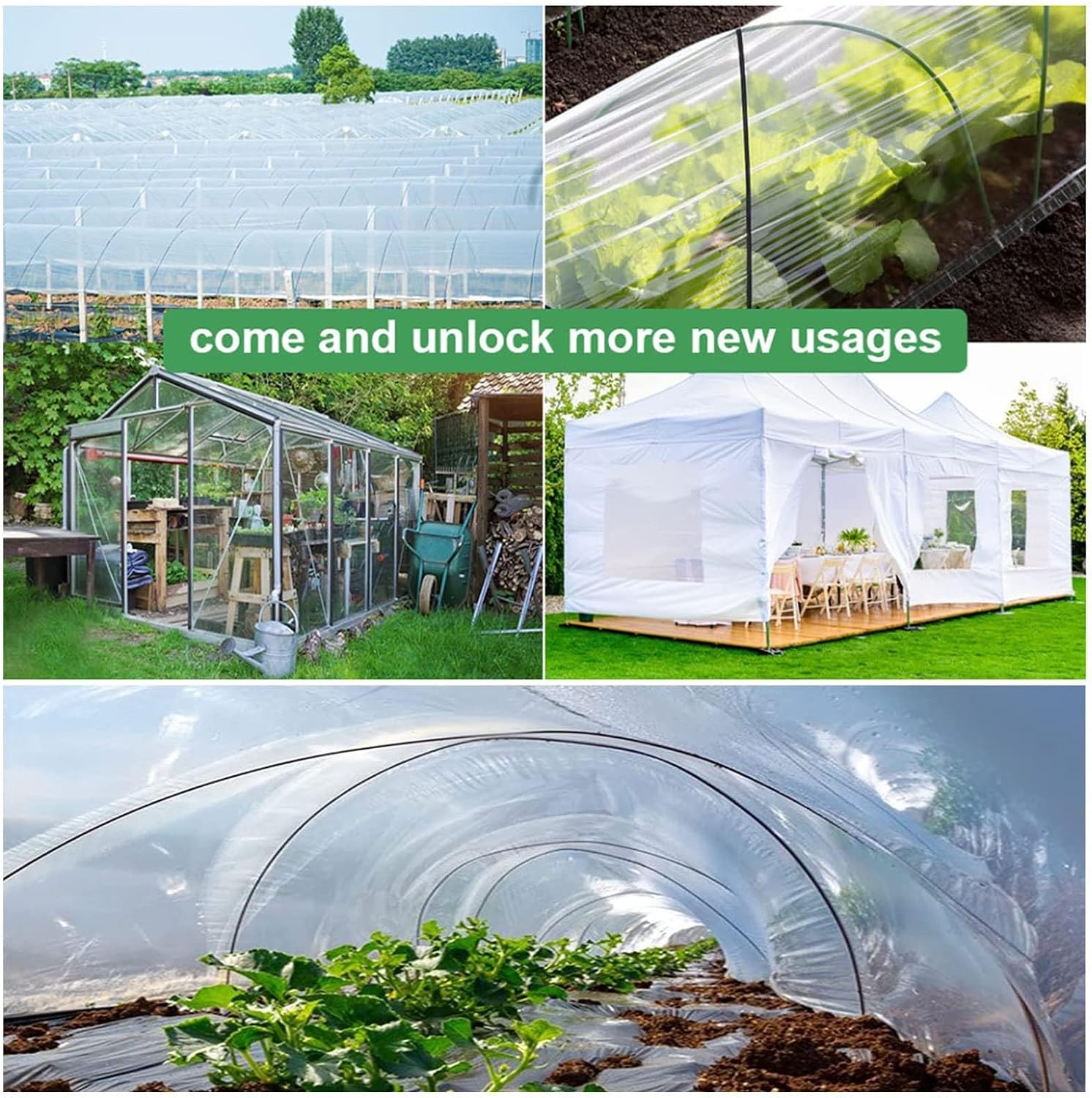 Rainproof Cover Waterproof Clear with Eyelets, Clear Tarps Heavy Duty Waterproof Clear Tarps Heavy Duty PVC, 17x23 FT Transparent Tarp with Grommets Anti-Aging Insulation Tarpaulin