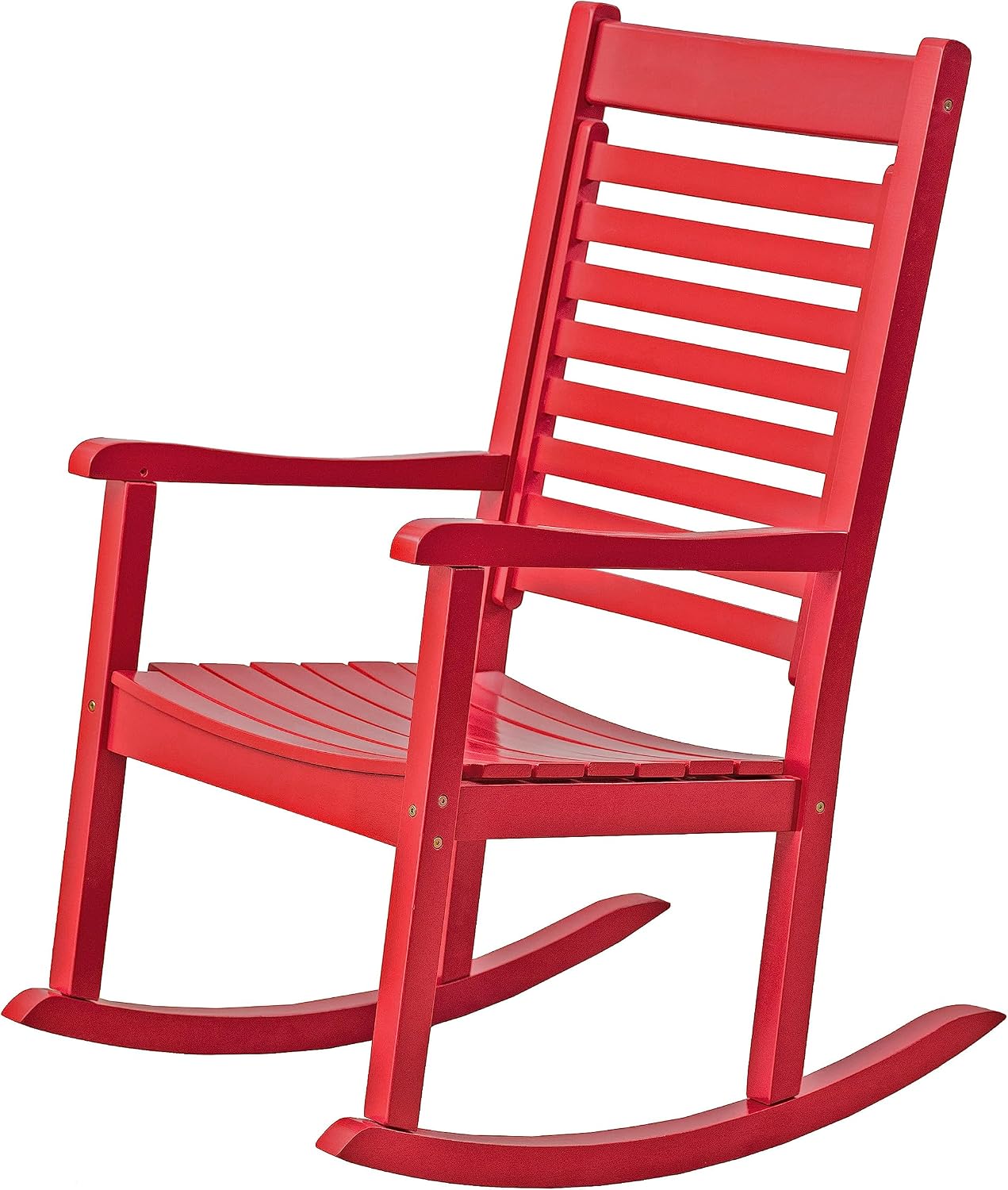 Modern Wood Rocking Chair, Classic Red