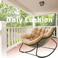 Royal Rocking Chair Cushion, Patio Egg Rocking Chair Cushion, Indoor Papasan Chair Cushion, Comfy Recliner Lounger Cushion for Balcony Backyard Bedroom(Only Cushion)