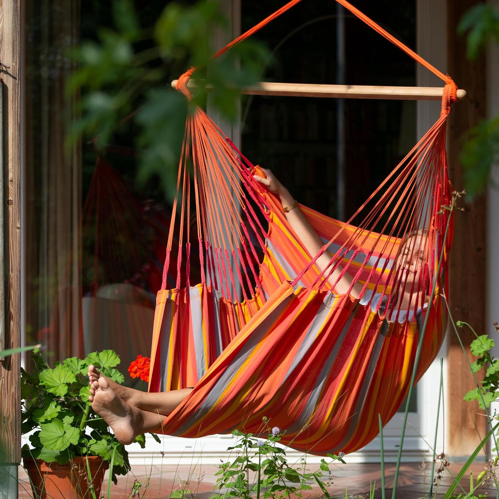 LA SIESTA® - XL King Domingo Hammock Swing Chair & CasaMount - Weather & Tear Resistant Hanging Chair - Outdoor Indoor Hammock Chair w/Suspension Kit for Walls Ceilings Square Beams - Toucan