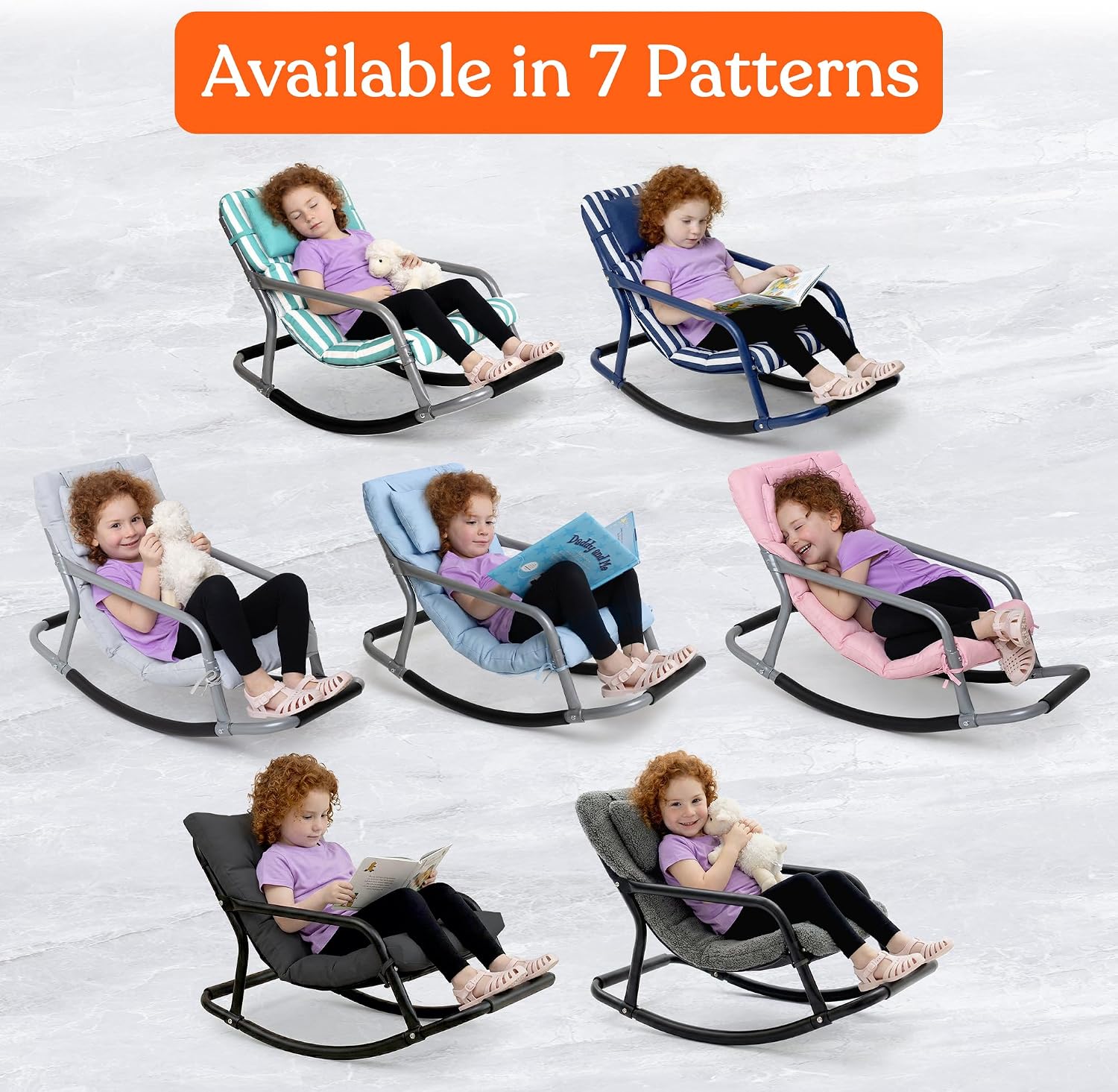Special Supplies Sensory Rocking Chair for Kids - Comfortable Kids Rocker- Versatile Floor Chair with Soft Fabric and Stability for Playroom, Bedroom, or Nursery (Ages 3+) (Grey)