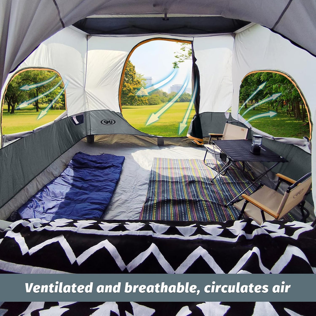 UNP Camping Canopy - Inner Tent - Side Tents - SUV Camping Cube for 10' x 10' Pop Up Canopies (Canopy Pole/Shelter NOT Included) (Grey-SUV Cube Tent)