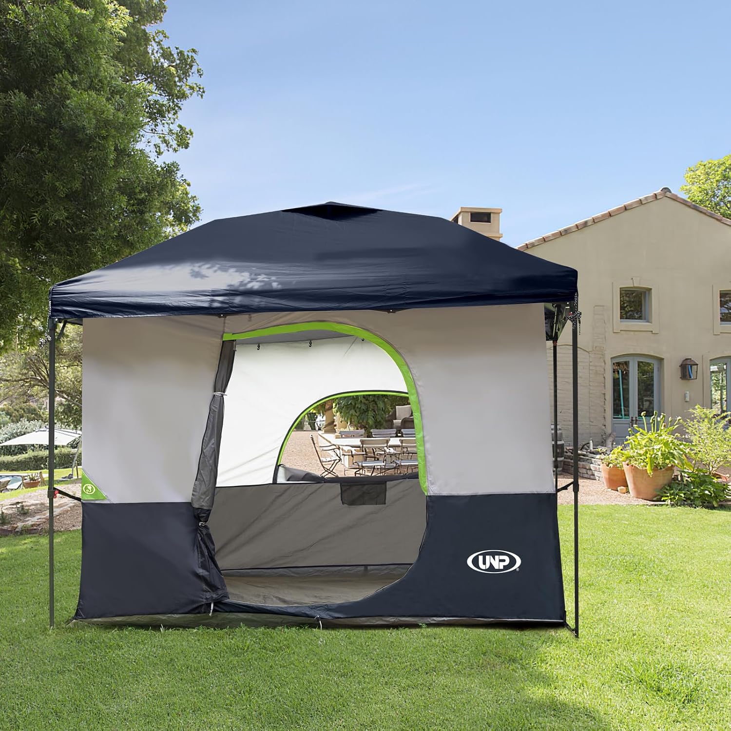 UNP Canopy Inner Tent, Camping Cube Tents for Pop Up Camping Canopy Tent, Compatible with 10' Wide Canopies Tents (No Top & Frame) (Dark Blue)