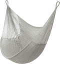 Handwoven Hanging Chair by Yellow Leaf Hammocks - Fits 1 Person, 330lb Max - Kick Back for Full-Body Recline - Weathersafe, Ultra Soft, Hang Anywhere - Color: Grey