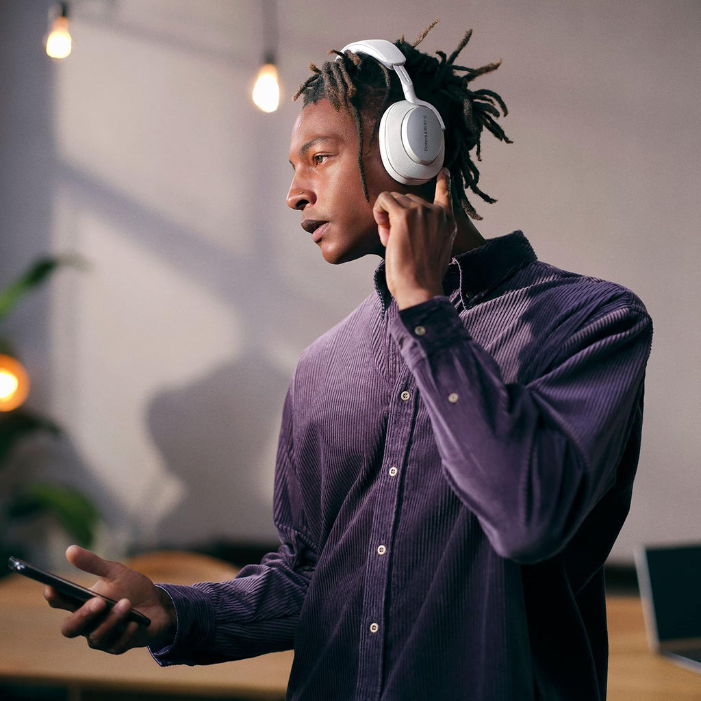 Bowers & Wilkins Px7 S2 Over-Ear Headphones - Advanced Noise Cancellation, Technical Fabrics, 30-Hour Battery Life, 15-Min Quick Charging, Grey