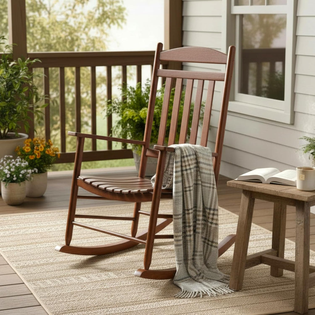 Shine Company Maine Wood Rocking Chair, Oak