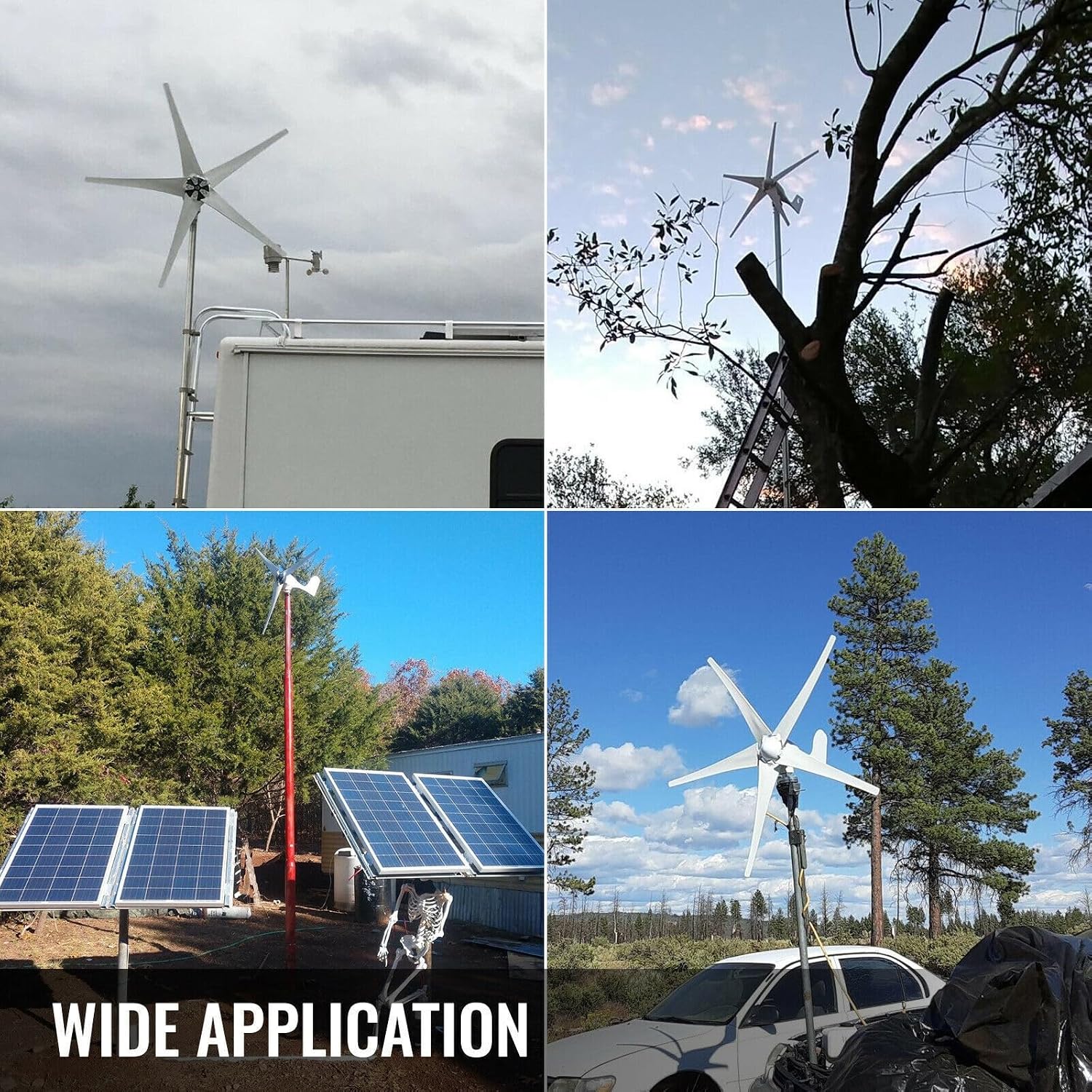 3000W Wind Turbine Generator 12V 24V 48V Windmill With MPPT Controller Power Supply Kit Solar Complementary Permanent Magnet Wind Turbine Generator Home Project Use Street Lighting ( Color : 24V )