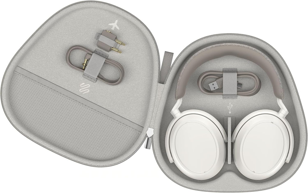 Sennheiser Momentum 4 Wireless Noise Cancelling Headphones - Bluetooth Headset for Crystal-Clear Calls with Adaptive Noise Cancellation, Over-Ear Headphones, 60h Battery Life, Folding Design, White
